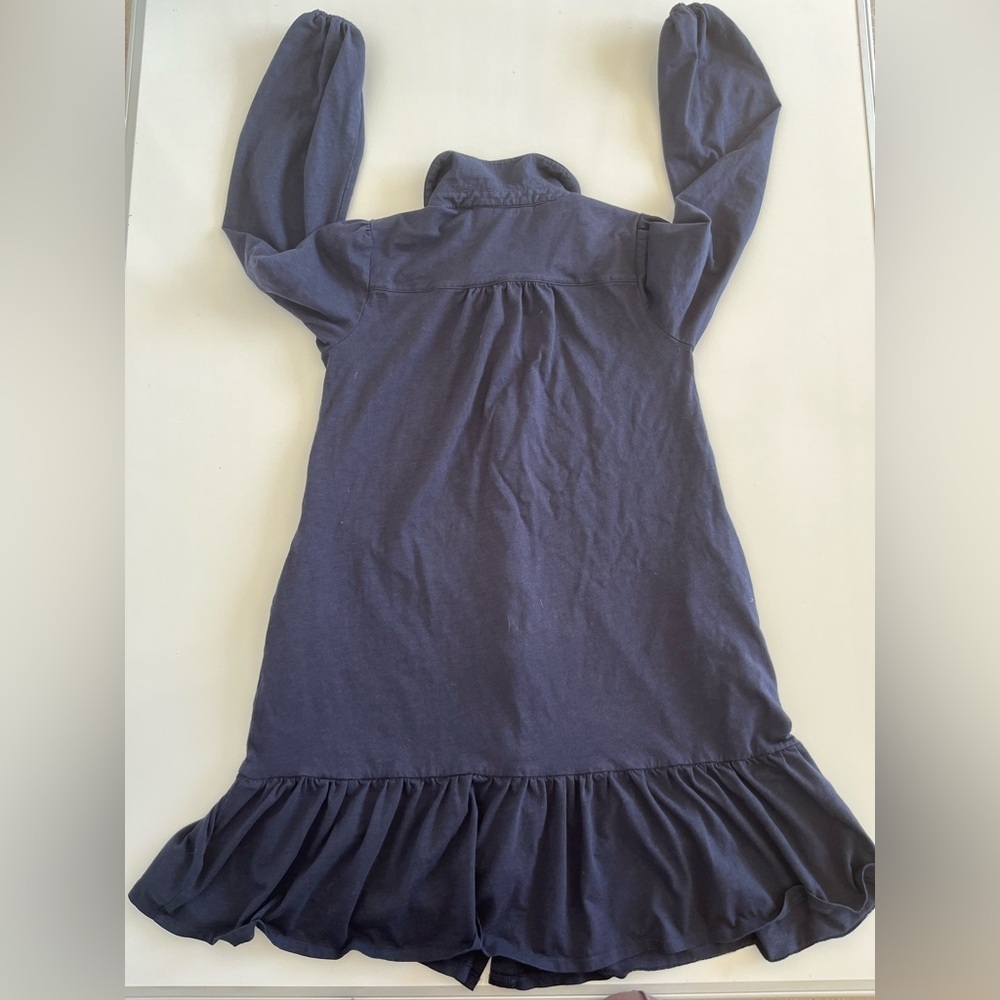 Boden Navy Long Sleeve button down Dress - Picture 7 of 8